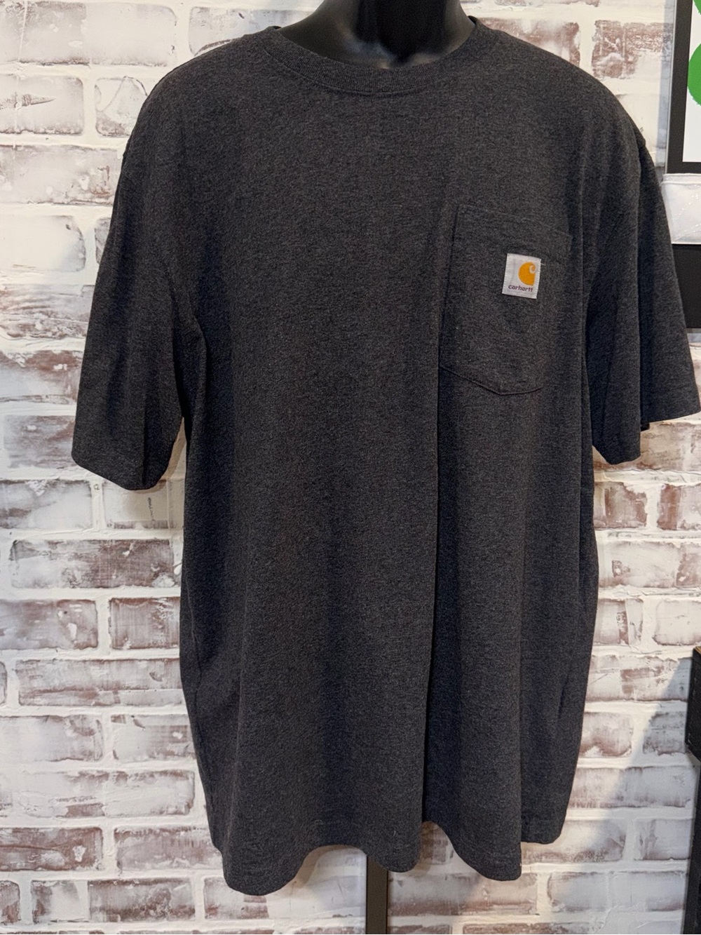 Carhartt Short-Sleeve Pocket Tee in Dark Charcoal